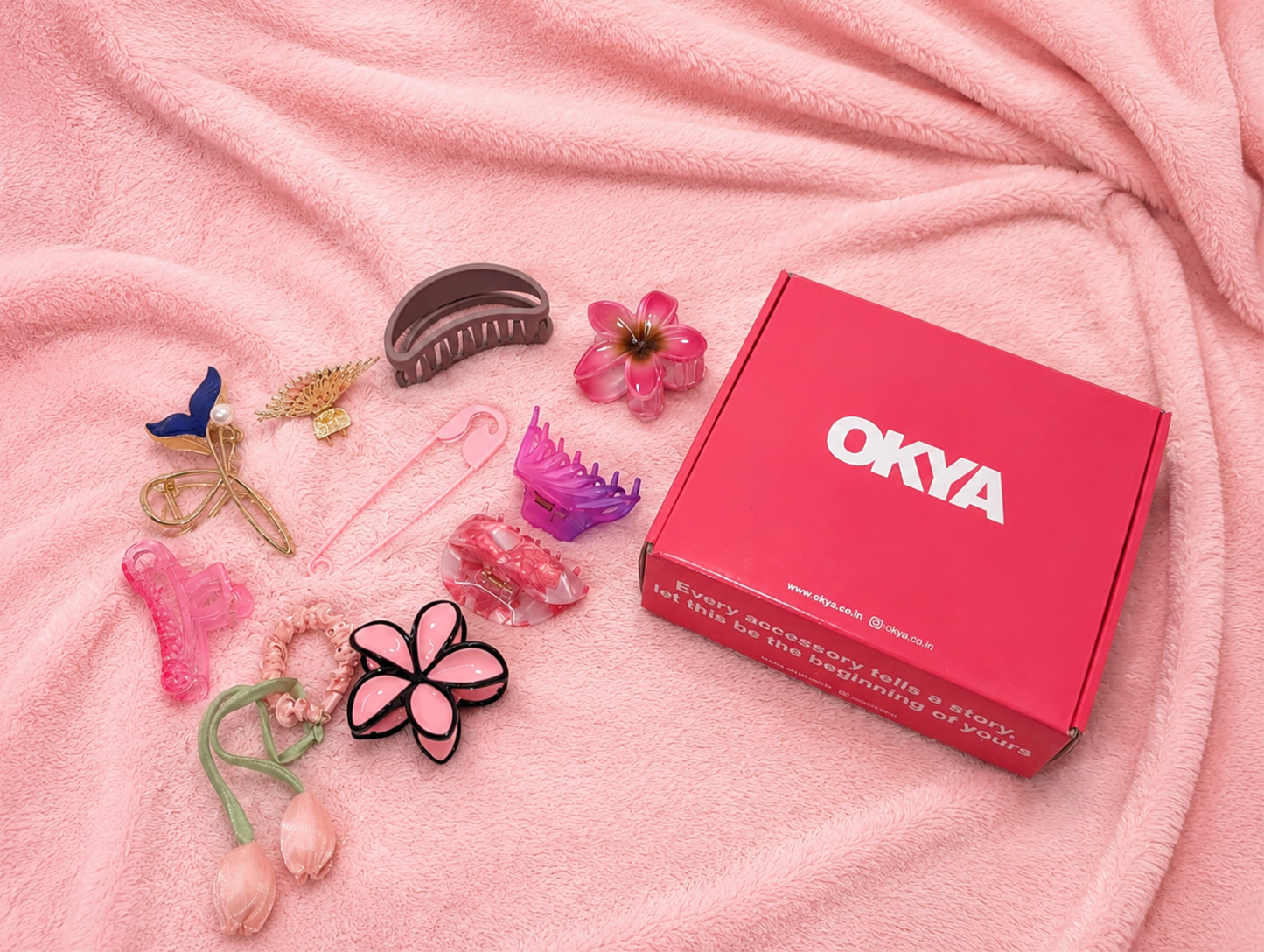 Color assorted Hair clip box of 10